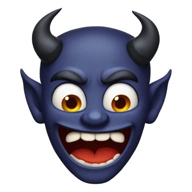 Smirking devil sticker