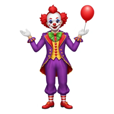 circus clown full body sticker