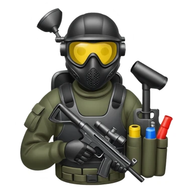 paintball gear mono colour sticker