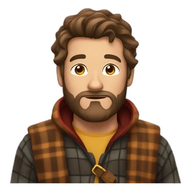 lumberjack in hogwarts robes sticker
