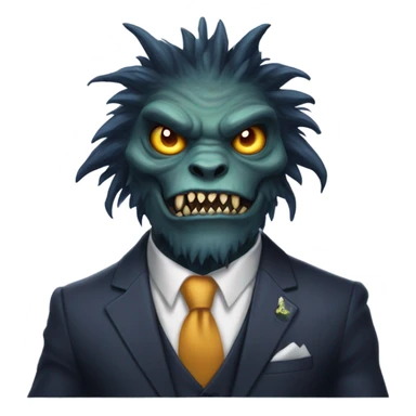 monster wearing a suit sticker