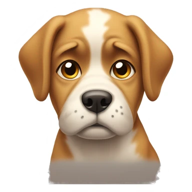 sad dog look sticker