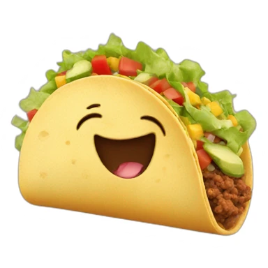 happy taco sticker