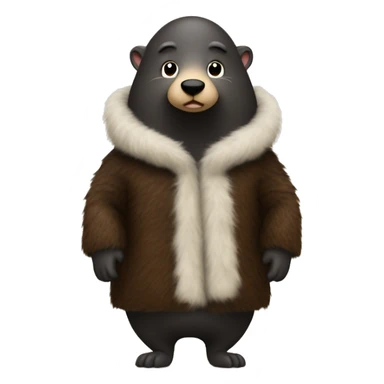 mole in a fur coat  sticker