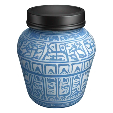 jar egypt white blue black sticker