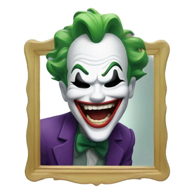 Joker laughing in the mirror sticker