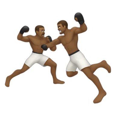 2 man fight sticker