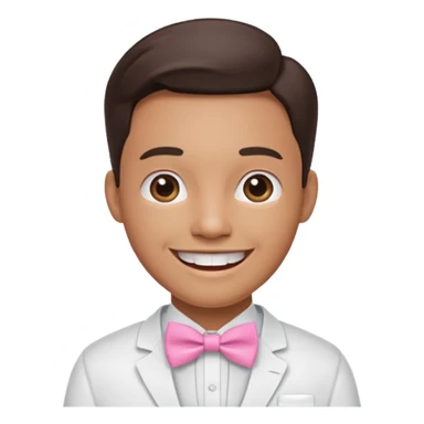 Dentista con un lazo rosa sticker