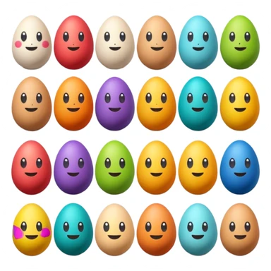 Summer themed eggs sticker