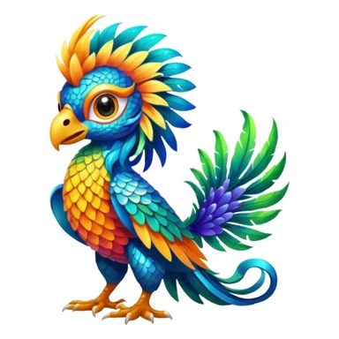 Tropical Exotic Fakémon-fantasy-creature, full body sticker