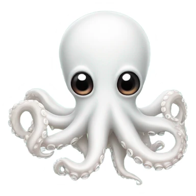 white octopus with only one tentacle  sticker