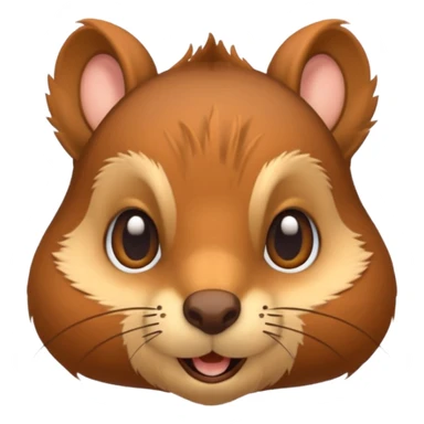 Squirrel face emoji sticker