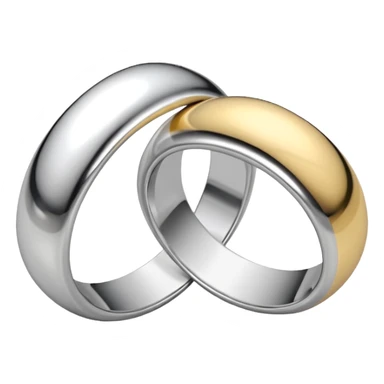 Silver wedding rings sticker