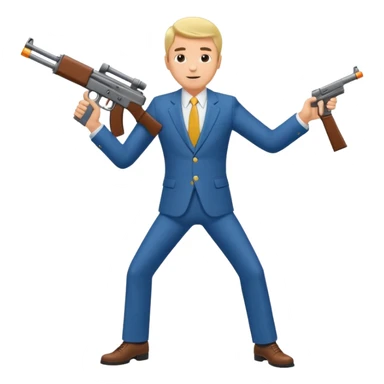 Yodeling mountain climber in Switzerland with a machine gun pointing to the right, full body. in the style of your bleeding skull art make him look like the price is right game sticker