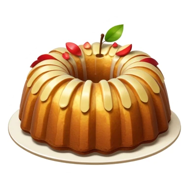 Bundt cake with apple pieces  sticker