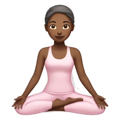 yoga girl wearing light pink  sticker