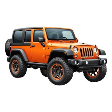 Orange jeep wrangler sticker