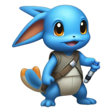 Mudkip with lightsaber sticker