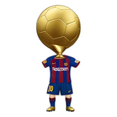 Messi avec le ballon d’or sticker