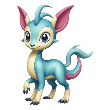 Shiny colorful glossy soft smooth silky adorable Meloetta-Sergal-Cresselia-Palkia-Stitch-Fakémon-creature-hybrid sticker