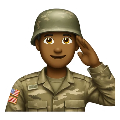 American soldier salutes sticker