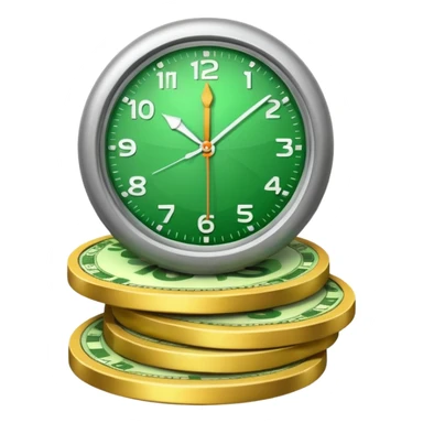 money and clock sticker