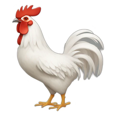 rooster body coconut head sticker