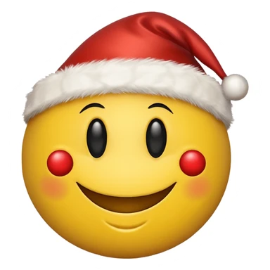 create a smiley emoji with christmas decorations sticker