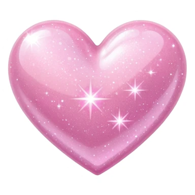 pastel pink glittery heart sticker