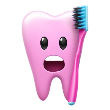 Tooth brush pink colour  sticker