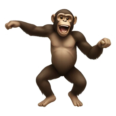 Ape dancing sticker