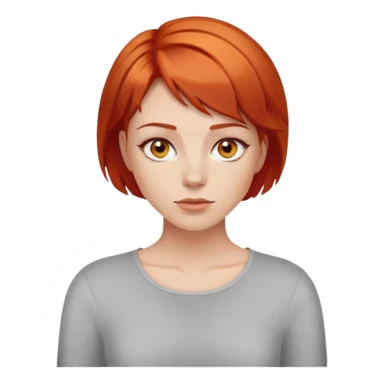 Femme rousse au cheveux courts avec les yeux ambrée  sticker