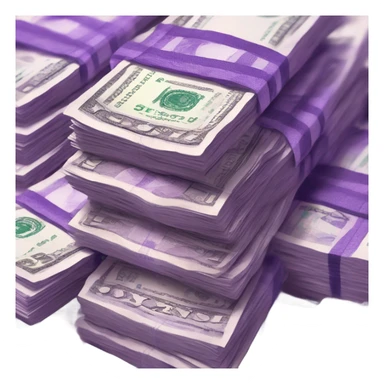 stack of purple money sticker