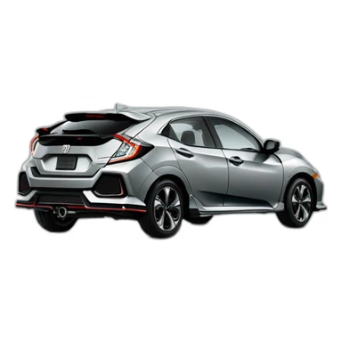 Grey honda civic x hatchback facelift sticker