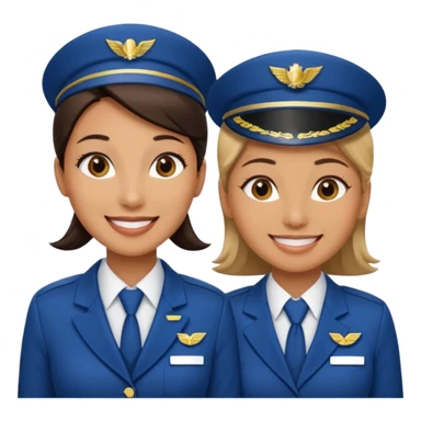 female flight attendant working with her male colleague sticker