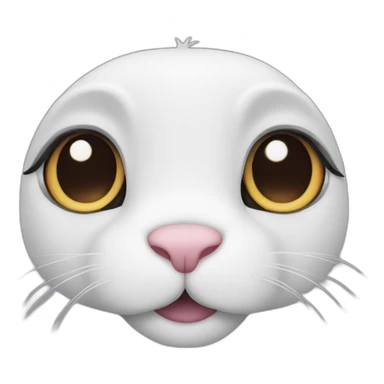 bunny have two spots in his eyes sticker