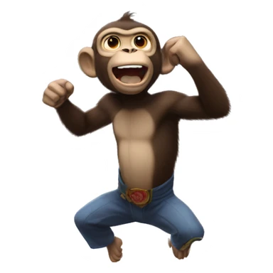 The monkey's shooting lightning bolts  sticker