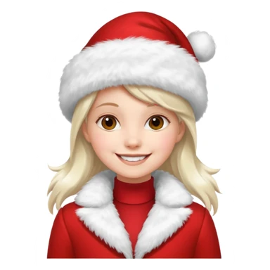 Girl in red holiday suit sticker