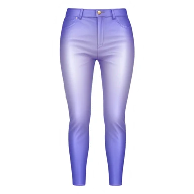 Realistic pair of rose gold to periwinkle ombre leather pants isolated.  sticker