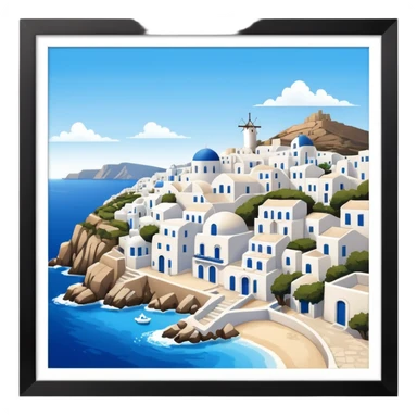 cyclades islands of greece sticker
