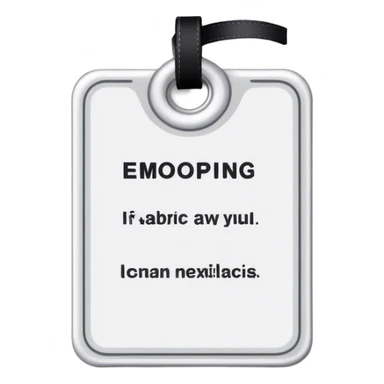 long clothing tag sticker