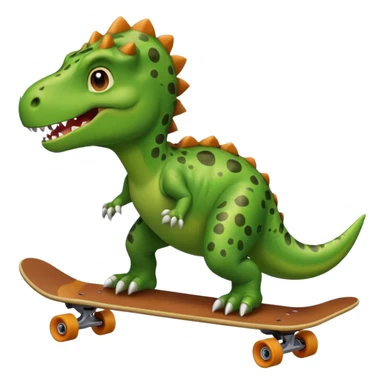 Dinozor kaykay sürüyor sticker