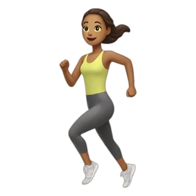 running light skin woman sticker