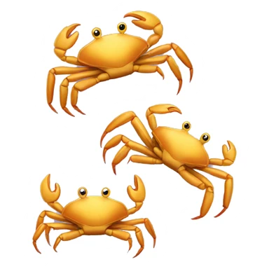 a single golden crab celebrating sticker