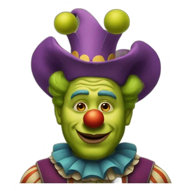 clown-king-shrek sticker