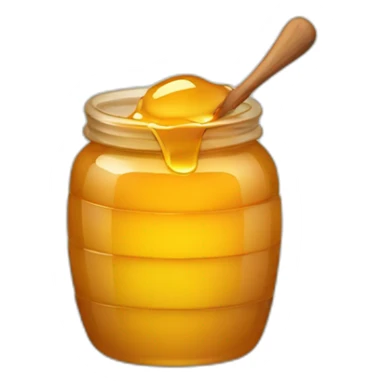 Honey pot with nuts sticker