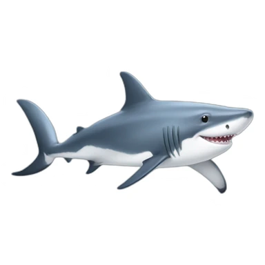 Dauphin sur un requin sticker