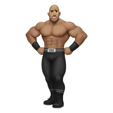 the rock, wwe, full body, wrestling attire sticker