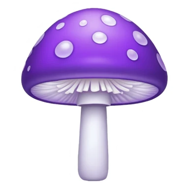 cogumelo fantasma fantasma roxo e branco sticker