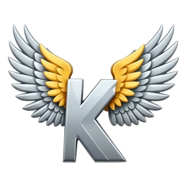 Add letter "K" between two wings sticker